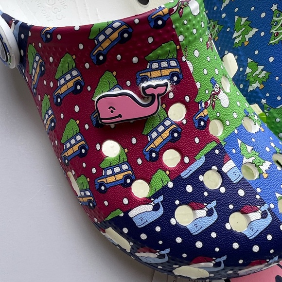 NWT Crocs x Vineyard  Vines Kids’ Crocs™ Holiday Patchwork Clogs SZ-C12 - Picture 9 of 15